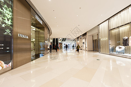 商场保洁有特色的时尚商场购物中心背景