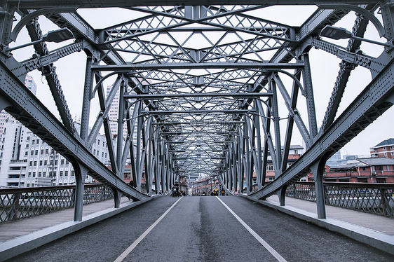 桥空阔大气道路城市建筑图片