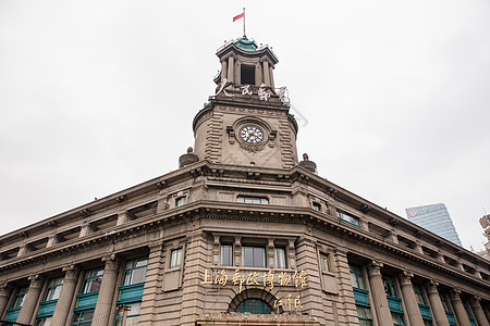 上海邮政博物馆国外设计复古城市钟楼建筑背景