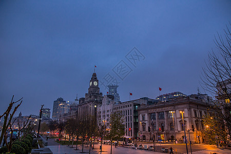 上海代表钟楼海关大楼夜景图片