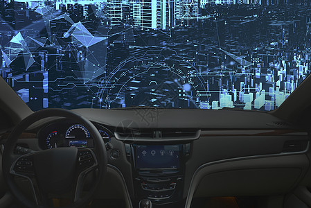 坐垫未来城市汽车3D导航设计图片