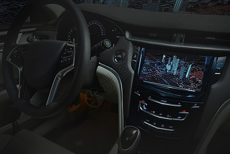 未来城市汽车3D导航背景图片