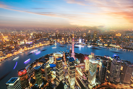 上海的一景金融中心背景图片