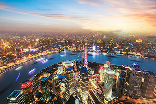 上海的一景金融中心图片
