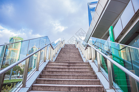 商务大气城市建筑设施大气楼梯背景