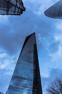 夜晚陆家嘴地标建筑背景图片