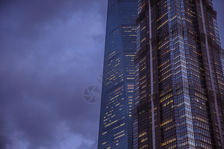 夜晚陆家嘴地标建筑图片