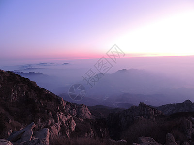 泰山景区泰山日出背景