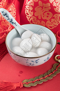 中国节日美食汤圆素材背景