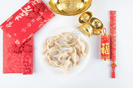 新年过年传统美食水饺背景图片