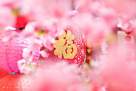 龙年新年快乐春节元素中国年过年福字素材背景