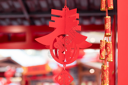 红灯笼背景中国年过年福字素材背景