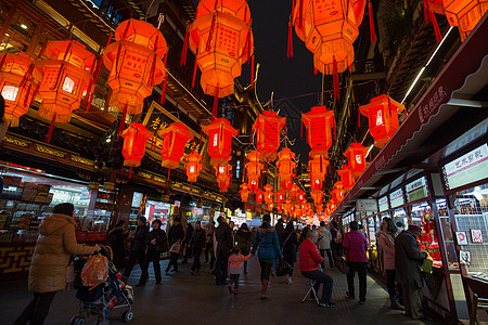 民俗庙会中国新年春节灯会夜景背景