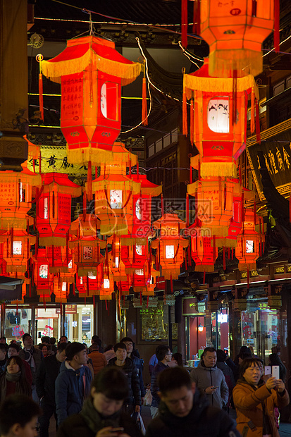 中国新年春节灯会夜景图片