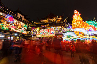 中国新年春节灯会夜景图片