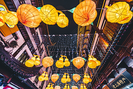 春节豫园传统灯会背景图片
