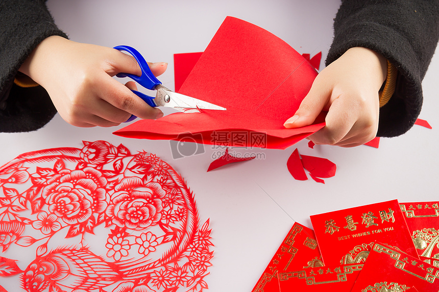 剪纸窗花传统文化图片