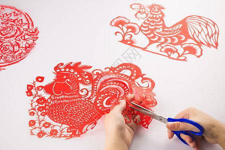 剪纸鸡剪纸窗花传统文化背景