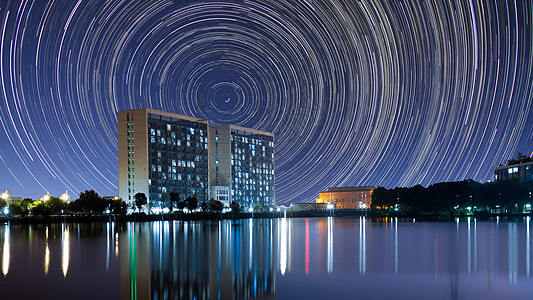 夜景星轨秦淮河图片素材