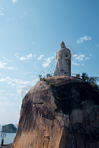 郑成功雕塑厦门旅游鼓浪屿背景