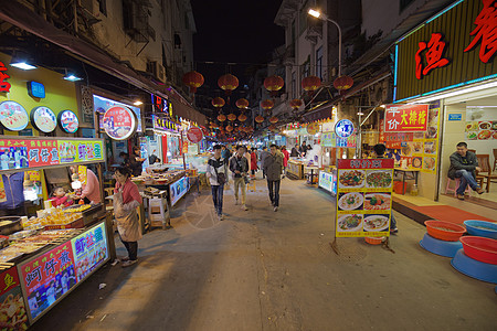 厦门旅游海鲜大排档高清图片