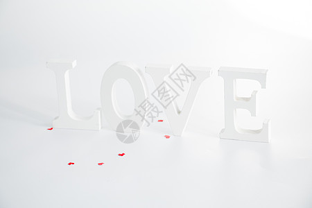情人节白色字母背景背景图片