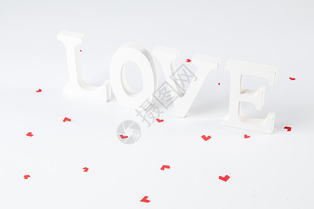 情人节白色字母背景背景图片