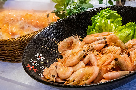 海鲜自助餐阿拉斯加长脚蟹高清图片