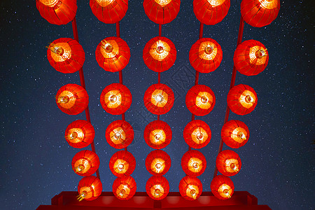 北京城市俯瞰年味.大红灯笼高高挂背景