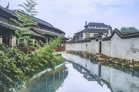 清晨的江南水乡--乌镇！背景图片