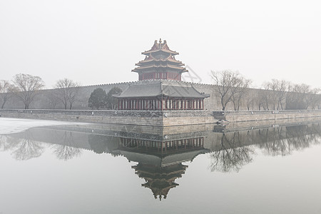 北京雾霾仙境 紫禁城背景