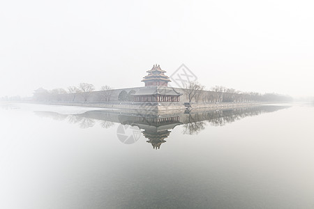 古风留白素材仙境 紫禁城背景