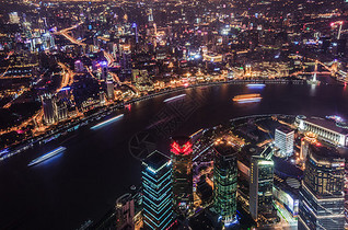 上海陆家嘴夜景图片