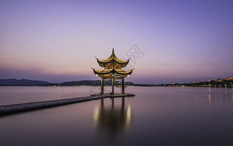 杭州海报西湖背景