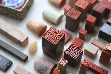 中国印章素材中国工匠雕刻石头印章背景