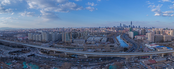 北京城爬楼俯瞰图片