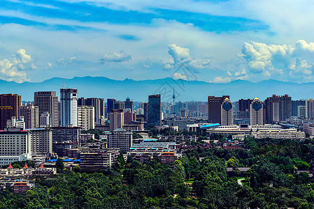 西安电视塔远眺背景