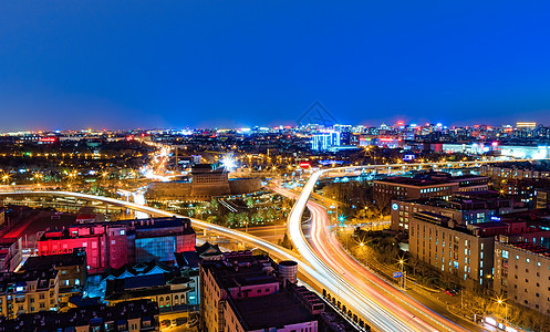 德胜门城市夜景背景图片