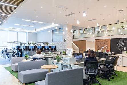IC设计一站式开放式办公空间休闲背景