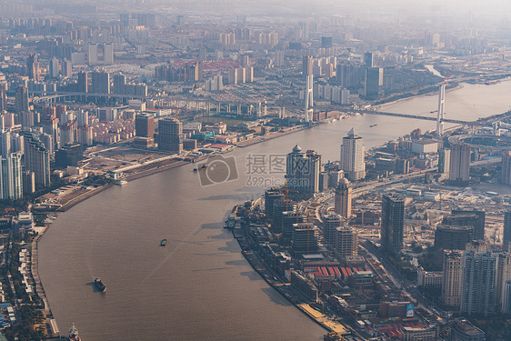 上海城市夜景俯拍图片