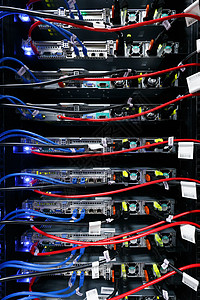 科技服务服务器机架和数据线背景