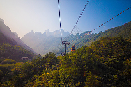 张家界天门山背景图片