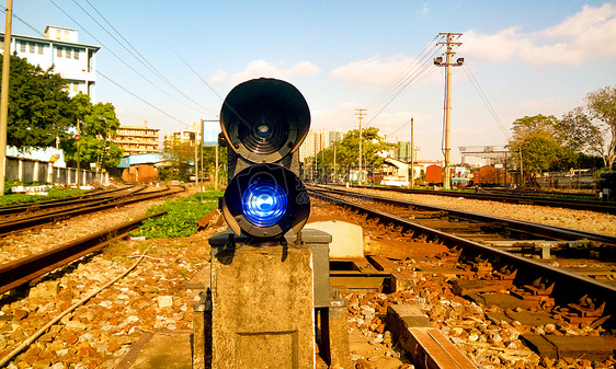 火车信号灯图片