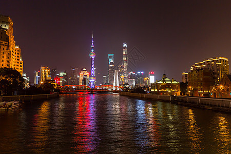 上海城市地标建筑夜景图片