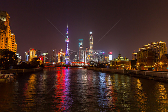 上海城市地标建筑夜景图片