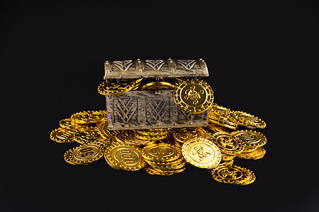 金币和宝箱背景图片