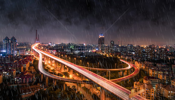 雨天城市背景图片