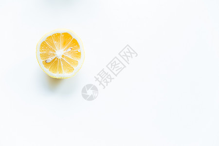 清新文艺柠檬留白素材图片
