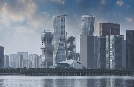 科技感简约背景城市建筑 繁华高楼 商业中心 cbd背景