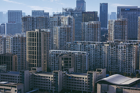 城市的高楼大厦  繁华商业区建筑背景图片